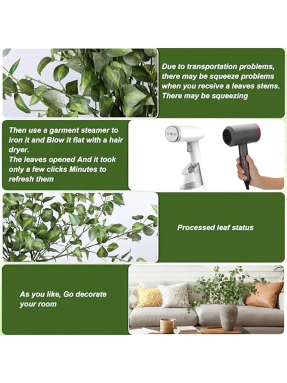 Artificial Eucalyptus Stems Faux Silk Greenery Branches Wedding Home Decor
